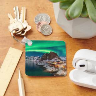 Coastline Lofoten Islands, Hamnoy, Norway Keychain
