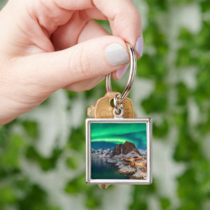 Coastline   Lofoten Islands, Hamnoy, Norway Keychain