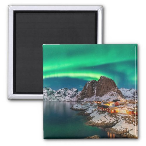 Coastline  Lofoten Islands Hamnoy Norway Magnet