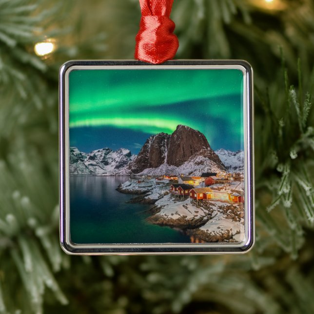 Coastline | Lofoten Islands, Hamnoy, Norway Metal Ornament (Tree)