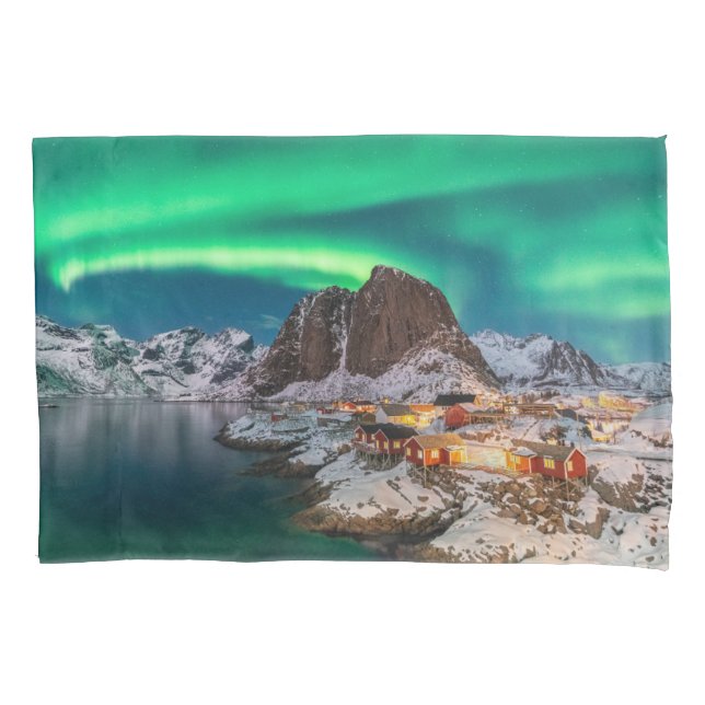 Coastline | Lofoten Islands, Hamnoy, Norway Pillow Case (Front)