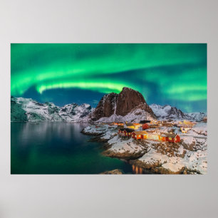 Coastline Lofoten Islands, Hamnoy, Norway Poster