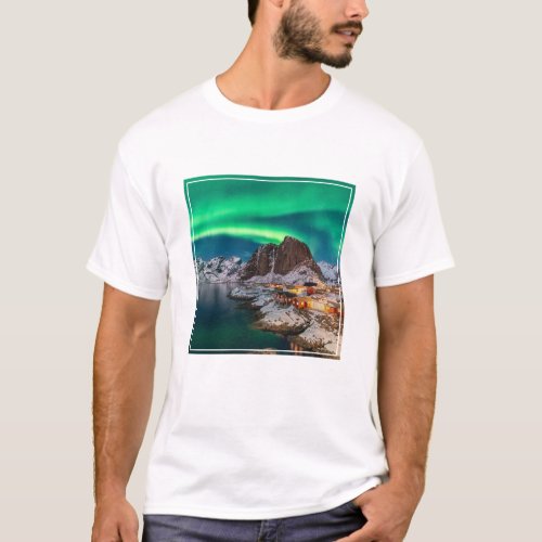 Coastline  Lofoten Islands Hamnoy Norway T_Shirt