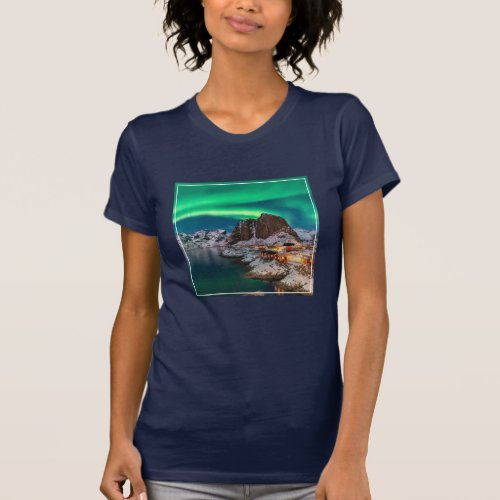 Coastline  Lofoten Islands Hamnoy Norway T_Shirt