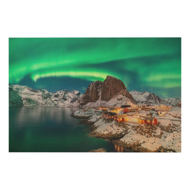 Coastline | Lofoten Islands, Hamnoy, Norway Wood Wall Art (Front)