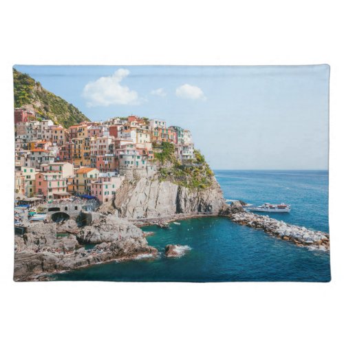 Coastline  Manarola Cinque Terre Liguria Italy Cloth Placemat
