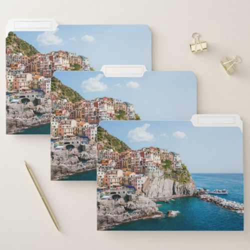 Coastline  Manarola Cinque Terre Liguria Italy File Folder