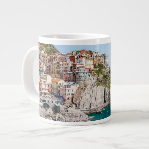 Coastline  Manarola Cinque Terre Liguria Italy Giant Coffee Mug