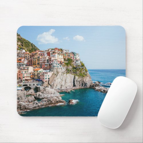 Coastline  Manarola Cinque Terre Liguria Italy Mouse Pad