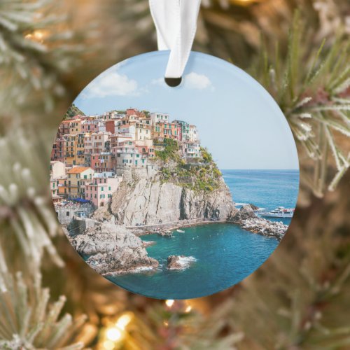 Coastline  Manarola Cinque Terre Liguria Italy Ornament