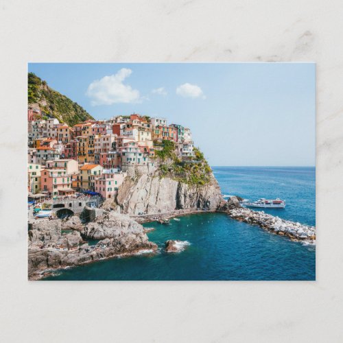 Coastline  Manarola Cinque Terre Liguria Italy Postcard