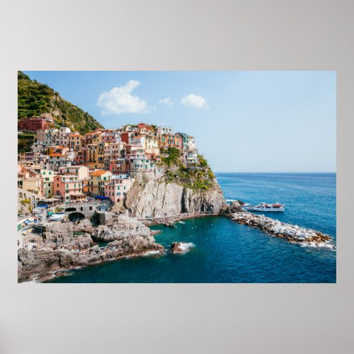 Coastline  Manarola Cinque Terre Liguria Italy Poster