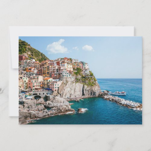 Coastline  Manarola Cinque Terre Liguria Italy Thank You Card