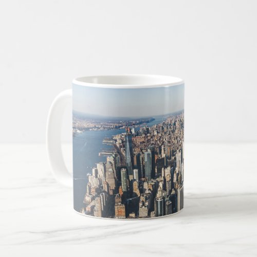 Coastline  Manhattan New York City Coffee Mug