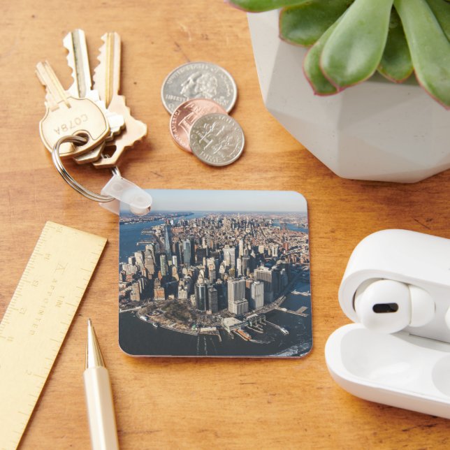 Coastline | Manhattan, New York City Keychain (Desk)
