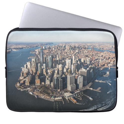 Coastline  Manhattan New York City Laptop Sleeve