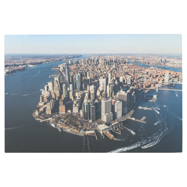 Coastline | Manhattan, New York City Metal Print (Front)