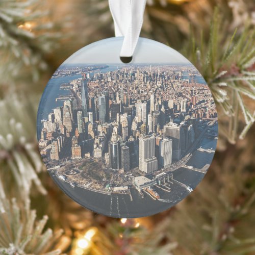 Coastline  Manhattan New York City Ornament