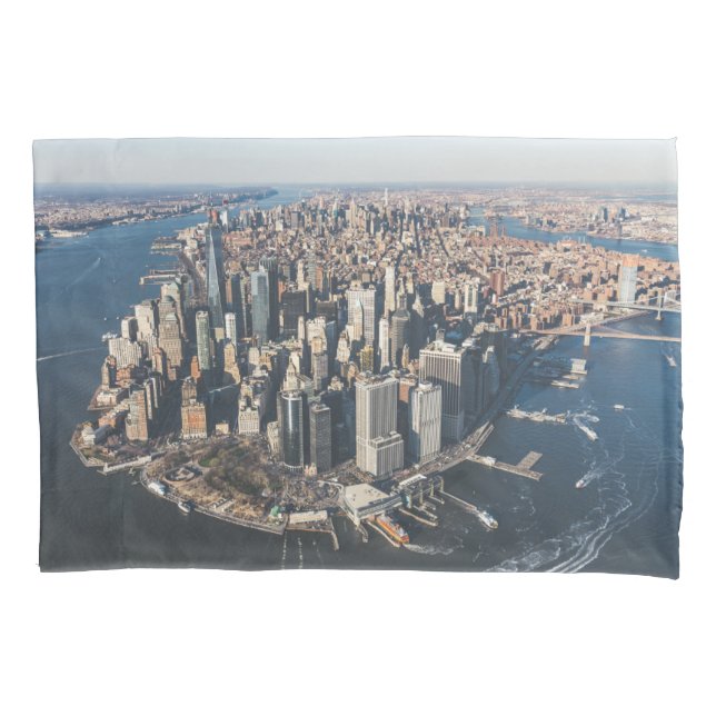 Coastline | Manhattan, New York City Pillow Case (Front)