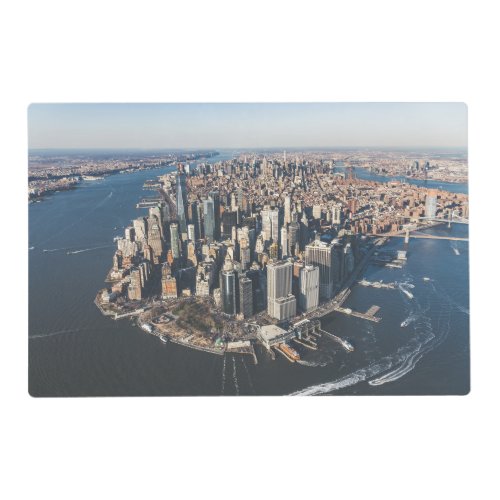 Coastline  Manhattan New York City Placemat