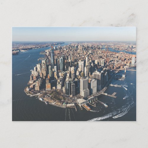 Coastline  Manhattan New York City Postcard