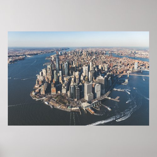 Coastline  Manhattan New York City Poster