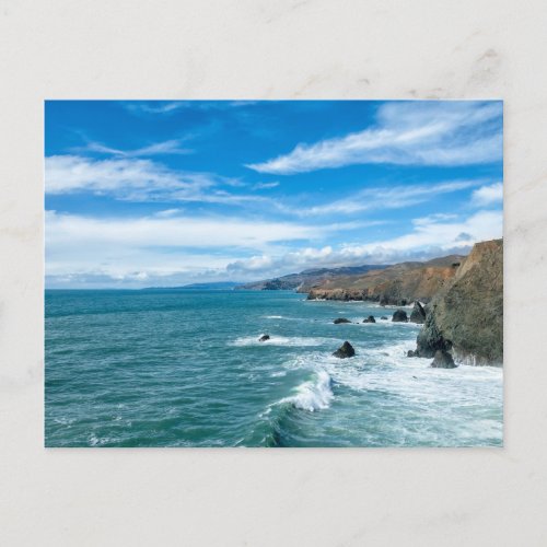 Coastline  Marin Headlands California Postcard
