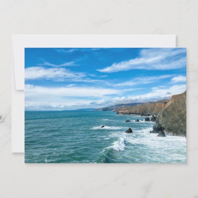 Coastline | Marin Headlands, California Thank You Card (Front)
