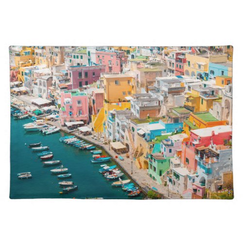 Coastline  Naples Italy Cloth Placemat