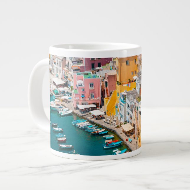 Coastline | Naples Italy Giant Coffee Mug (Front Left)