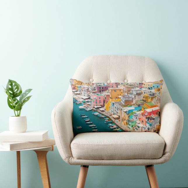 Coastline | Naples Italy Lumbar Pillow (Chair)