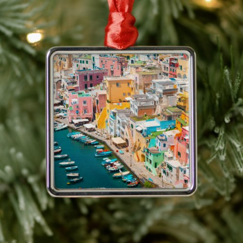 Coastline  Naples Italy Metal Ornament