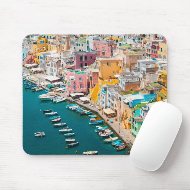 Coastline | Naples Italy Mouse Pad (With Mouse)