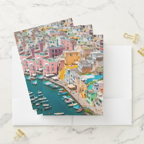 Coastline  Naples Italy Pocket Folder