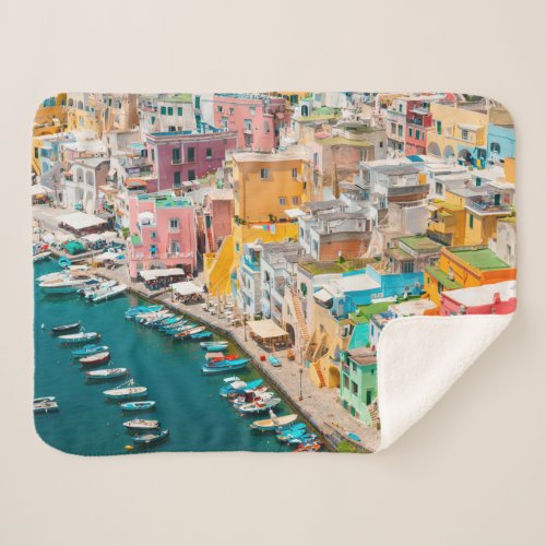 Coastline  Naples Italy Sherpa Blanket