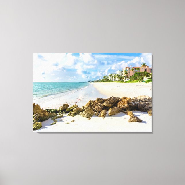 Coastline | Naples Pier, Southwest Florida Canvas Print (Front)