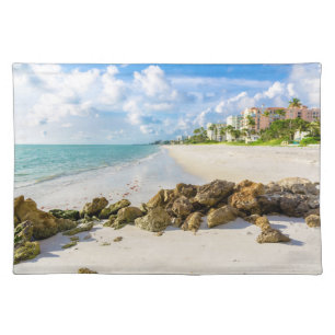 Coastline Naples Pier, Southwest Florida Cloth Placemat