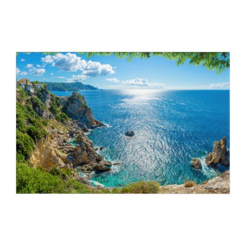 Coastline  Palaiokastritsa Corfu Greece Acrylic Print