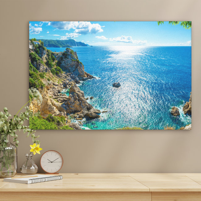 Coastline | Palaiokastritsa, Corfu, Greece Canvas Print