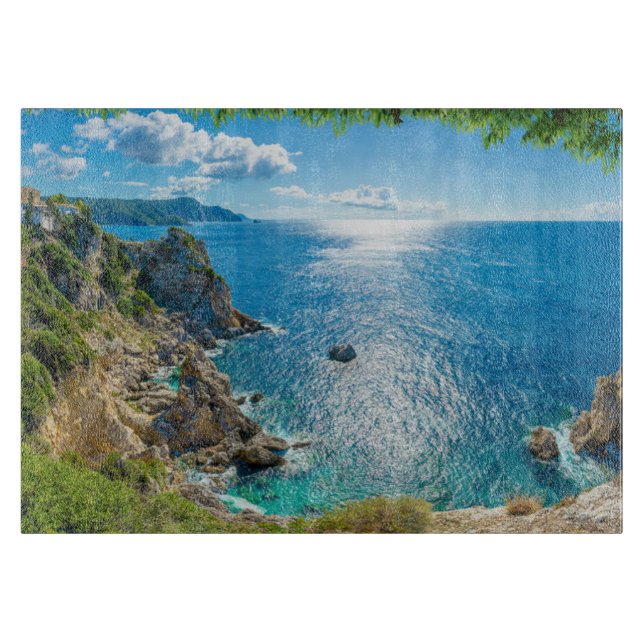 Coastline | Palaiokastritsa, Corfu, Greece Cutting Board (Front)