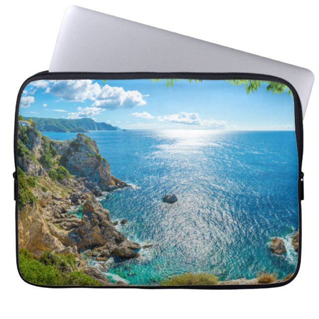 Coastline | Palaiokastritsa, Corfu, Greece Laptop Sleeve (Front)