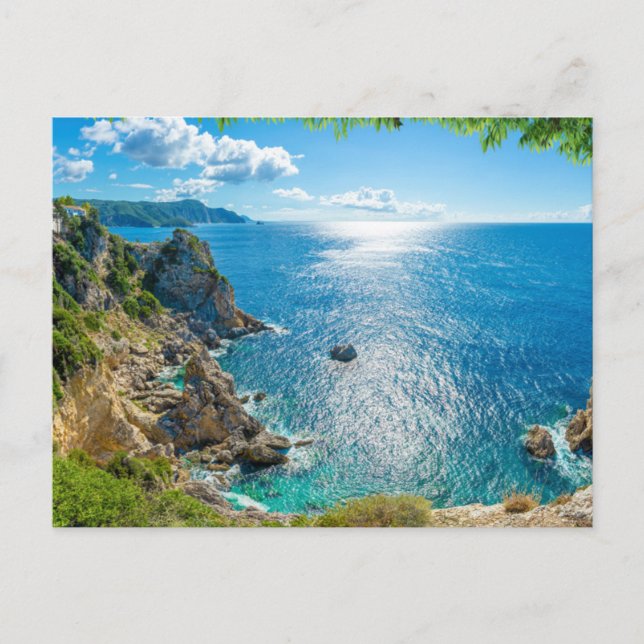 Coastline | Palaiokastritsa, Corfu, Greece Postcard (Front)