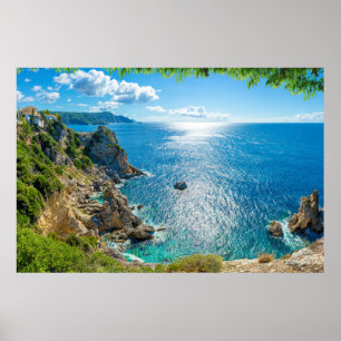 Coastline   Palaiokastritsa, Corfu, Greece Poster