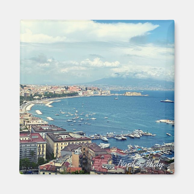 Coastline Photo Naples Italy Magnet (Front)