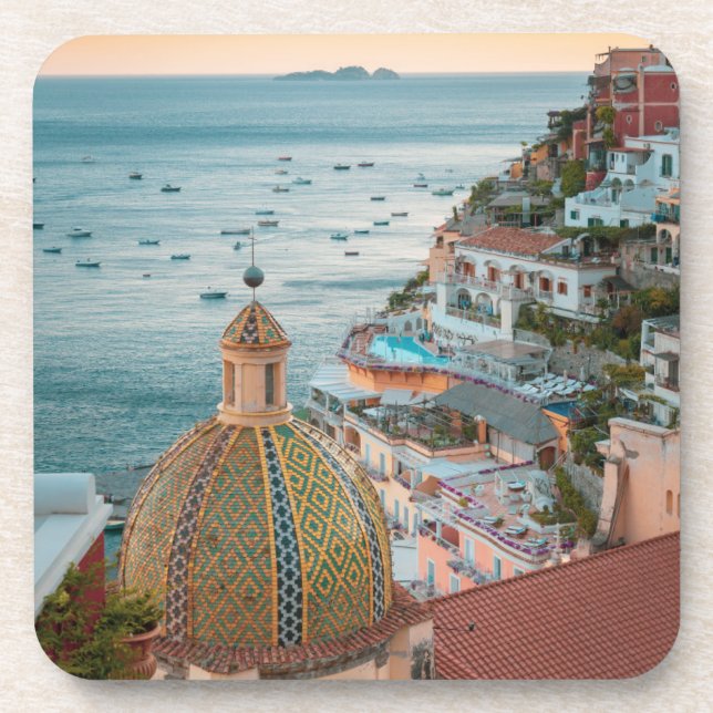 Coastline | Positano, Amalfi Coast, Italy Beverage Coaster (Front)