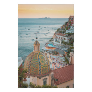 Coastline Positano, Amalfi Coast, Italy Faux Canvas Print