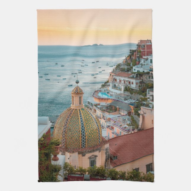 Coastline | Positano, Amalfi Coast, Italy Kitchen Towel (Vertical)