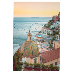 Coastline Positano, Amalfi Coast, Italy Metal Print
