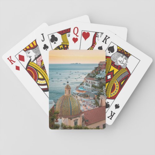 Coastline  Positano Amalfi Coast Italy Poker Cards