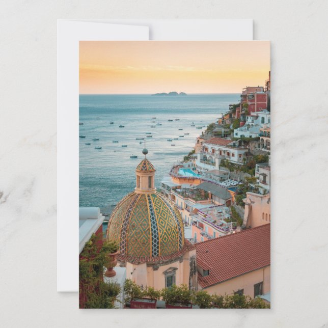 Coastline | Positano, Amalfi Coast, Italy Thank You Card (Front)